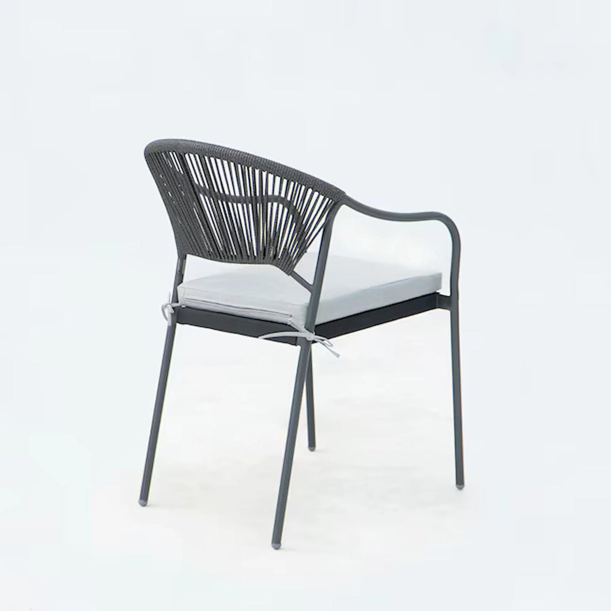Deko Living 6 Piece Seating Black Outdoor Patio Dining Chairs and Table Set  - COP30803