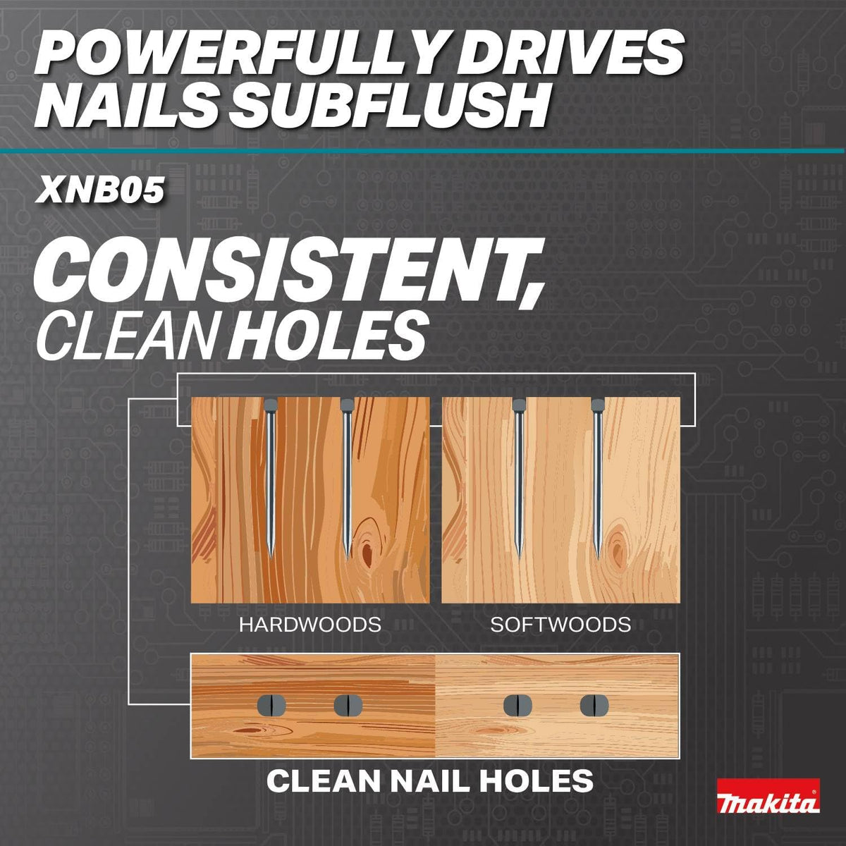 Makita 18V LXT Lithium-Ion Brushless Cordless 2-1/2" Straight Finish Nailer, 16 Ga. (Tool Only) - XNB05Z