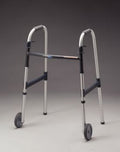 Patterson Medical - Walker with Wheels Paddle Type Aluminum Frame 300 lbs. Weight Capacity 27 to 33 Inch Height - 563418