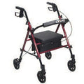 Patterson Medical- 4 Wheel Rollator Red Adjustable Height / Folding Aluminum Frame - 081576974