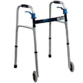 Patterson Medical- Dual Release Folding Walker Adjustable Height Aluminum Frame 350 lbs. Weight Capacity 26 to 33-1/2 Inch Height - 565647