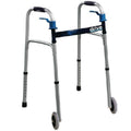 Patterson Medical- Dual Release Folding Walker Adjustable Height Aluminum Frame 350 lbs. Weight Capacity 32 to 39 Inch Height - 565646
