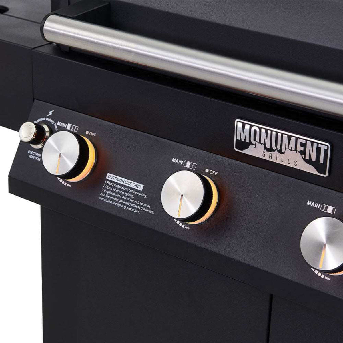 Monument Grills Denali 425 Series | 4 Burner Smart Tech Propane Gas Grill in Black - D425