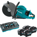 Makita 80V Max (40V Max X2) XGT Brushless 14 In. Power Cutter Kit with 4 Batteries, AFT, Electric Brake - GEC01PL4