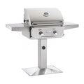 AOG American Outdoor Grill Propane Gas 24-Inch L-Series 2-Burner Grill on Pedestal - 24PPL-00SP