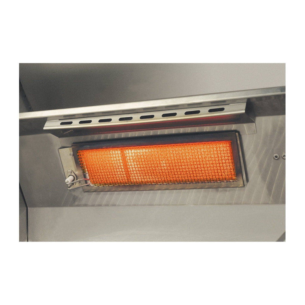 AOG American Outdoor Grill Natural Gas 24-Inch T-Series 2-Burner Grill w/ Side Burner, Rotisserie Backburner and High Performance Rotisserie Kit on Pedestal - 24NPT
