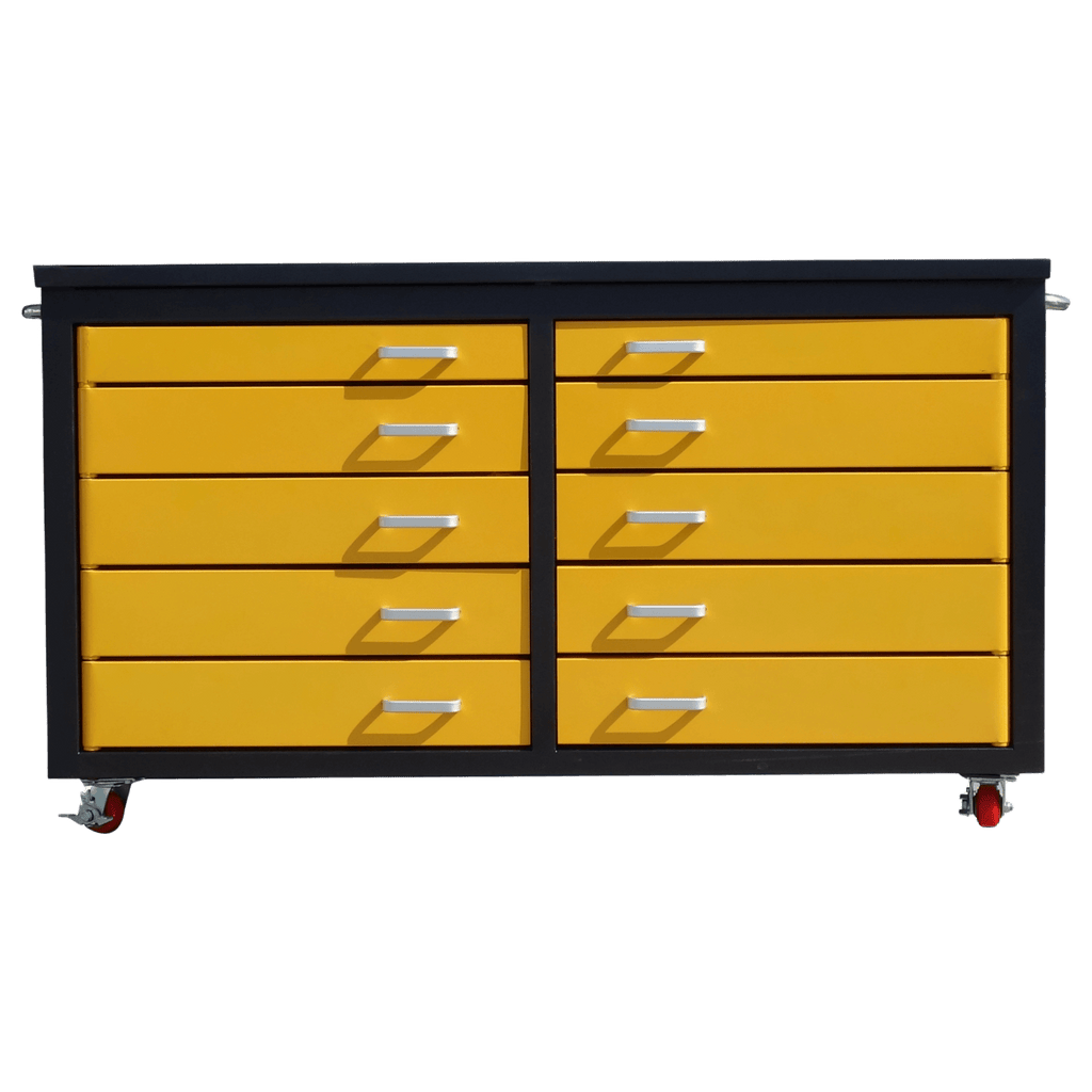 Chery Industrial 6ft Storage Cabinet with Workbench (10 Drawers) D_WW000196