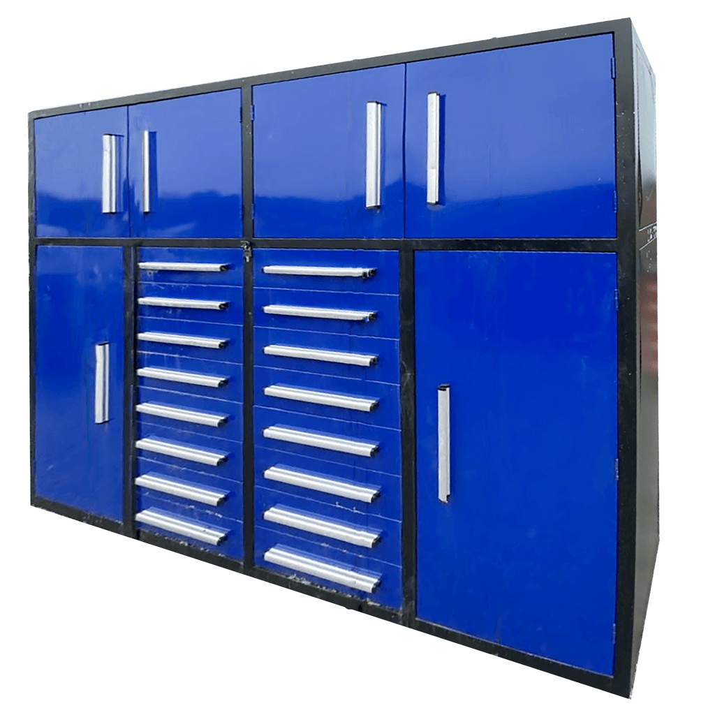 Chery Industrial [AS-IS] 7' Garage Storage Cabinets (16 Drawers)