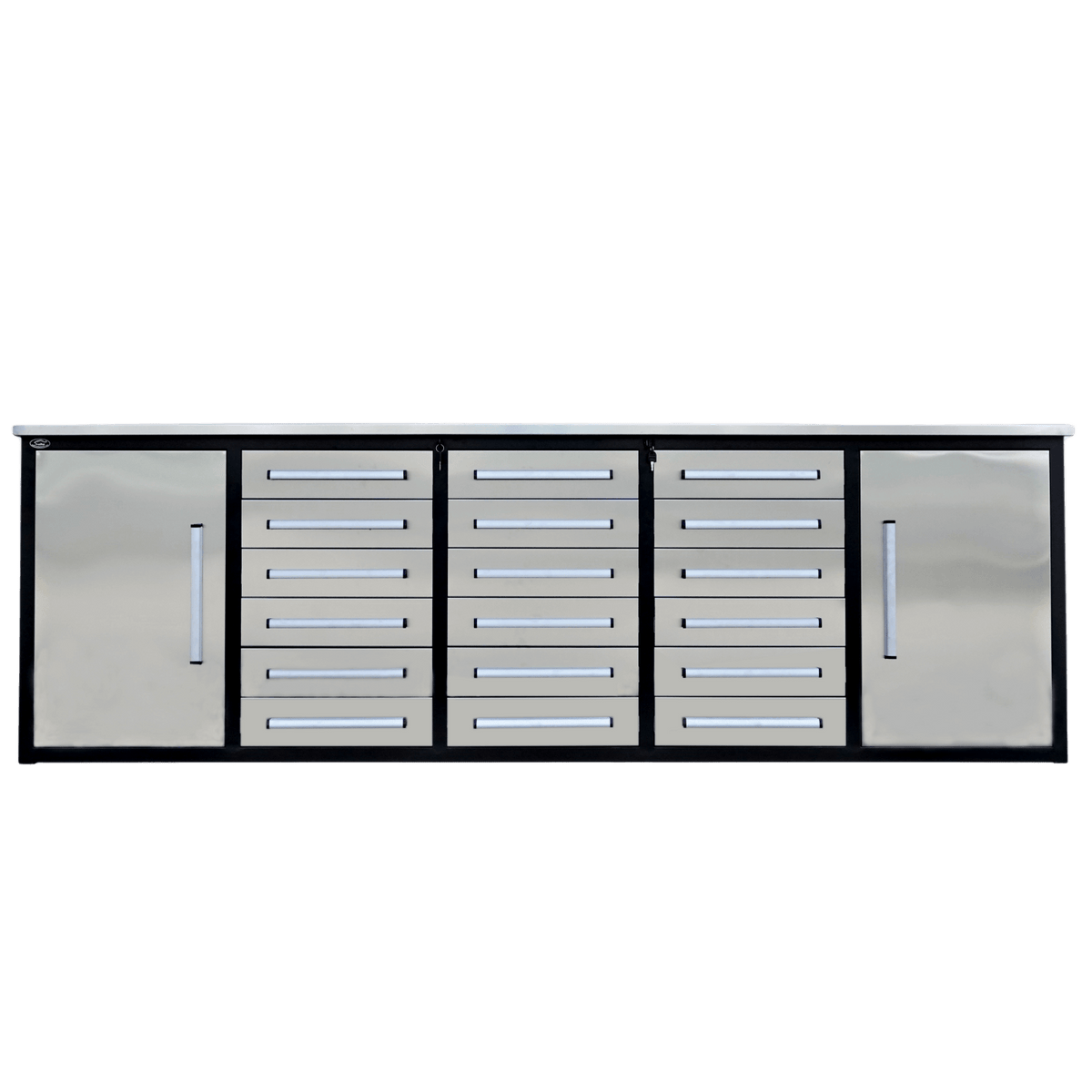 Chery Industrial [AS-IS] 10ft Storage Cabinet with Workbench (18 Drawers & 2 Cabinets)