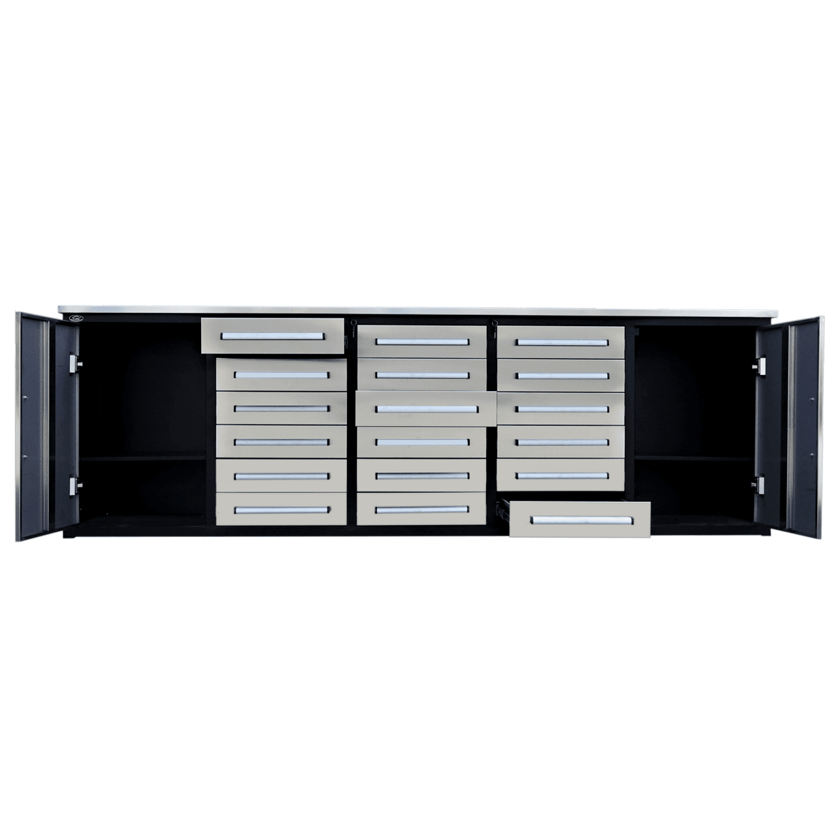 Chery Industrial [AS-IS] 10ft Storage Cabinet with Workbench (18 Drawers & 2 Cabinets)