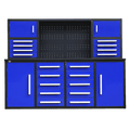 Chery Industrial [AS-IS] 7' Garage Storage Cabinet with Workbench (18 Drawers & 4 Cabinets & Pegboard)