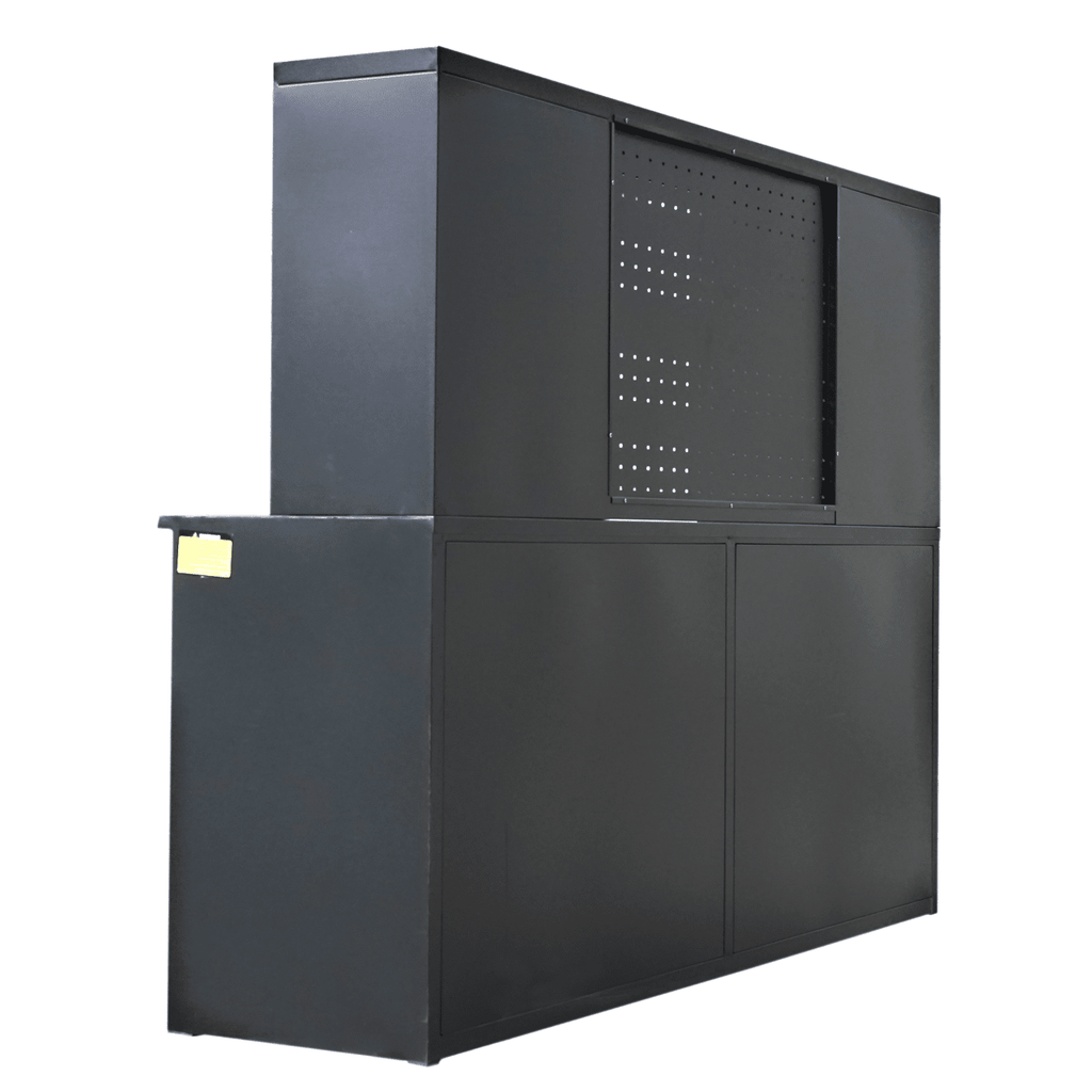 Chery Industrial [AS-IS] 7' Garage Storage Cabinet with Workbench (18 Drawers & 4 Cabinets & Pegboard)