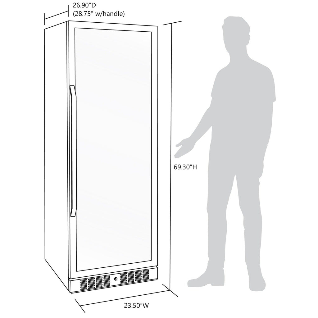 Newair - 27” 160-Bottle Dual-Zone Built-in/Freestanding Stainless Steel Wine Fridge (AWR-1600DB) - w/ Smooth Rolling Shelves
