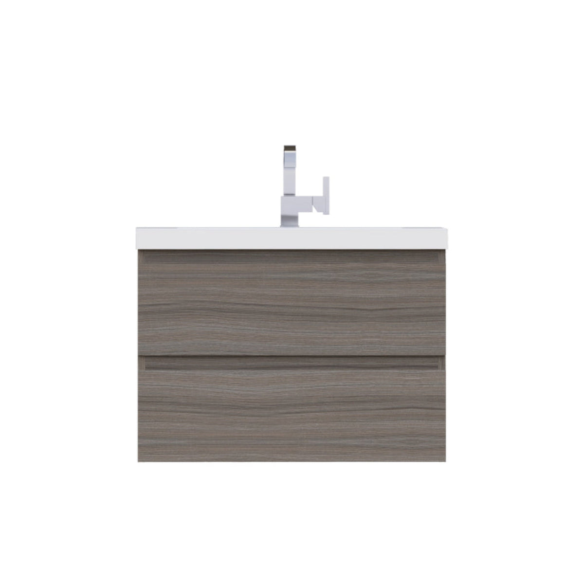 Alya Bath Paterno 30" Single Gray Wall Mounted  Bathroom Vanity With Acrylic Top and Integrated Sink - AB-MOF30-G