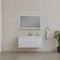 Alya Bath Paterno 48" Single White Modern Wall Mounted Bathroom Vanity With Acrylic Top and Integrated Sink - AB-MOF48-W