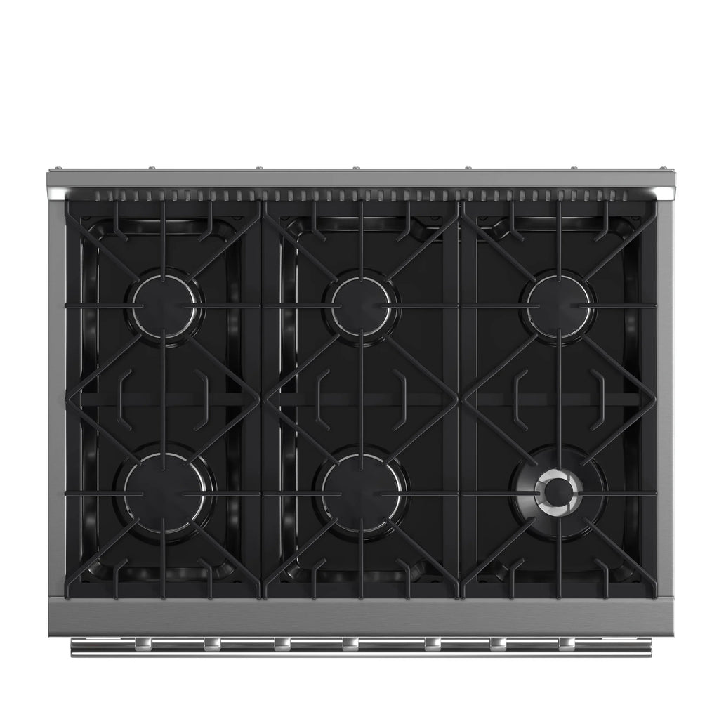 Forno Galiano 36-Inch  Gas Range with 6 Burners and Gas Convection Oven  - FFSGS6244-36