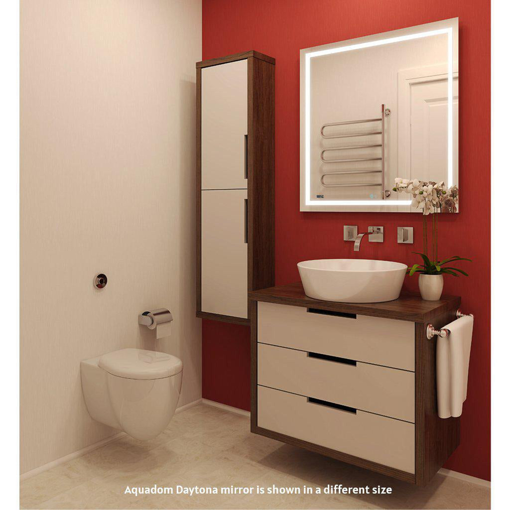 Aquadom Daytona 60" x 36" Rectangle Ultra-Slim Frame LED Lighted Bathroom Mirror With Defogger