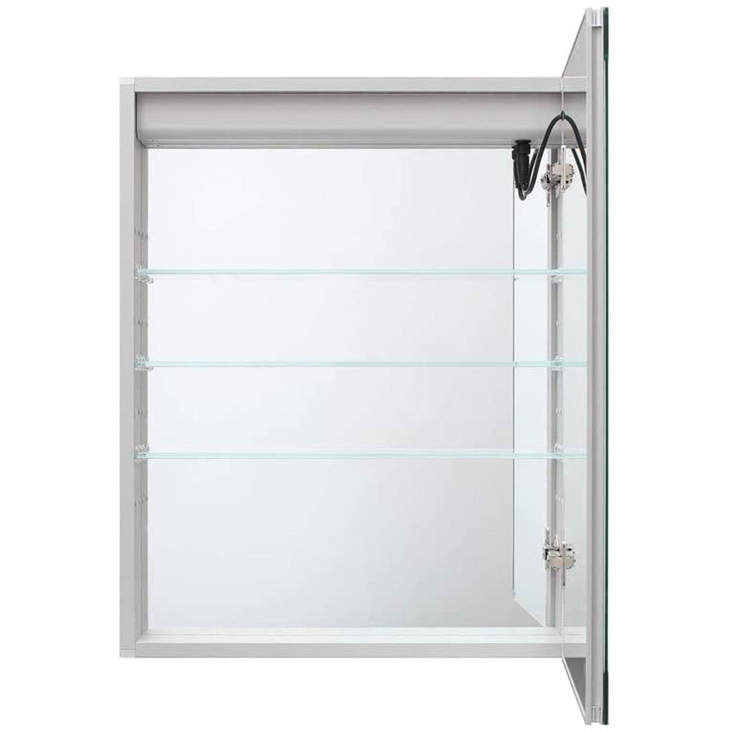 Aquadom Royale Basic 30" x 30" Single View Right Hinged Recessed or Surface Mount Medicine Cabinet With LED Lighting, Touch Screen Button, Dimmer - RB-3030-N