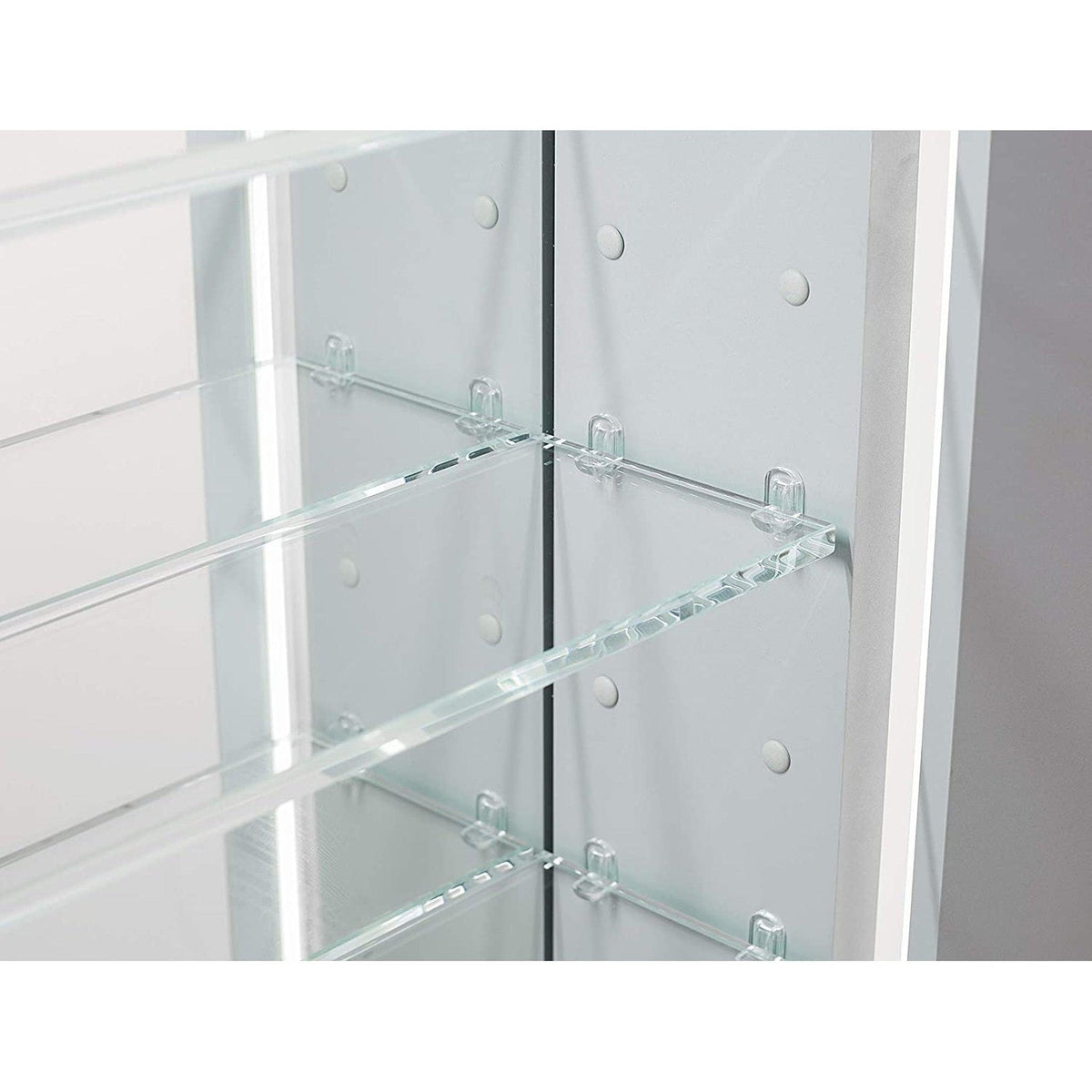 Aquadom Royale Plus 30" x 30" Square Recessed or Surface Mount Bi-View LED Lighted Bathroom Medicine Cabinet With Defogger, Electrical Outlet, Magnifying Mirror - RP-3030-N