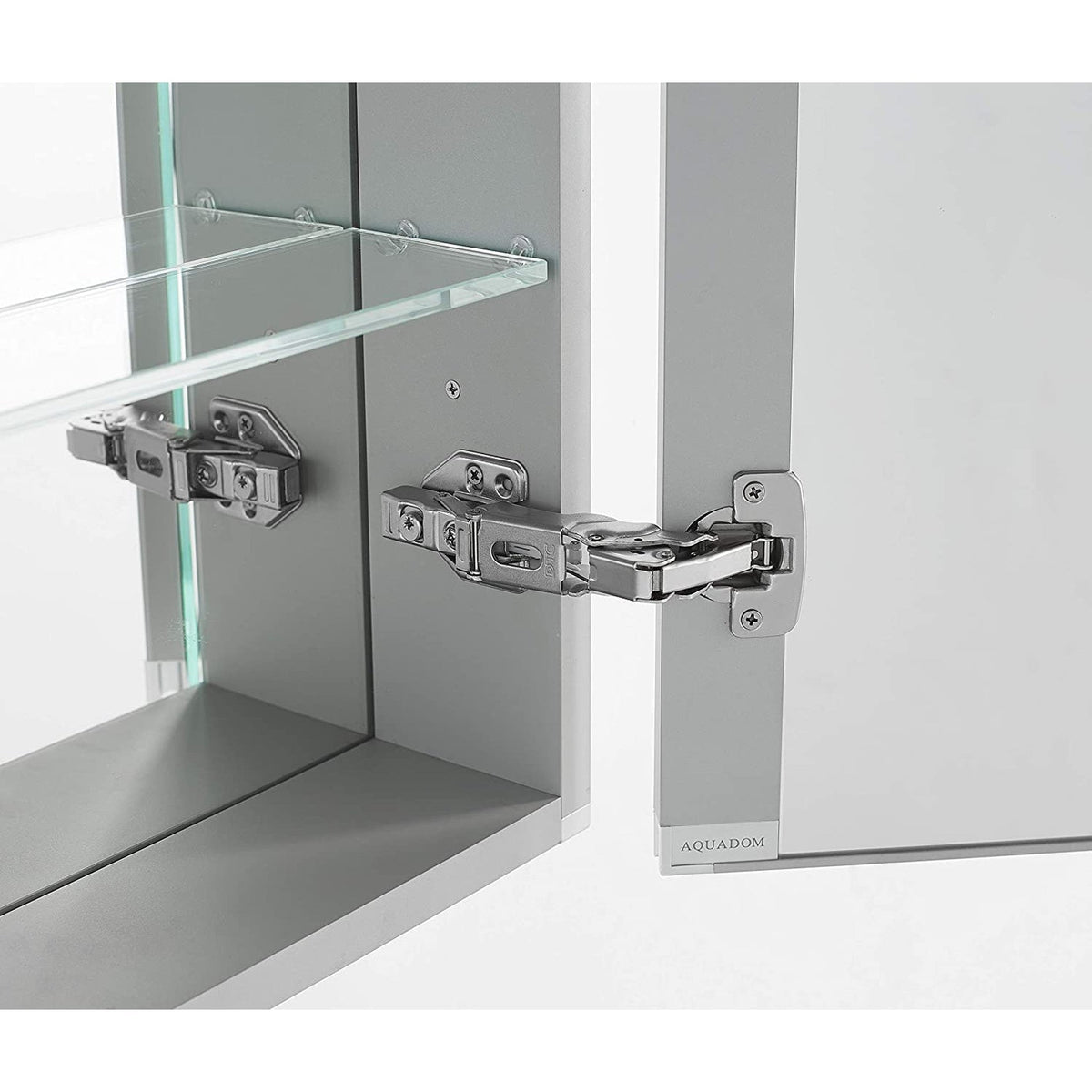 Aquadom Signature Royale Bi-View 36" x 30" Rectangular Medicine Cabinet With Lighting, Defogger, Integrated LED 3X Magnifying Mirror And Electrical Outlet with USB - SR-3630-N