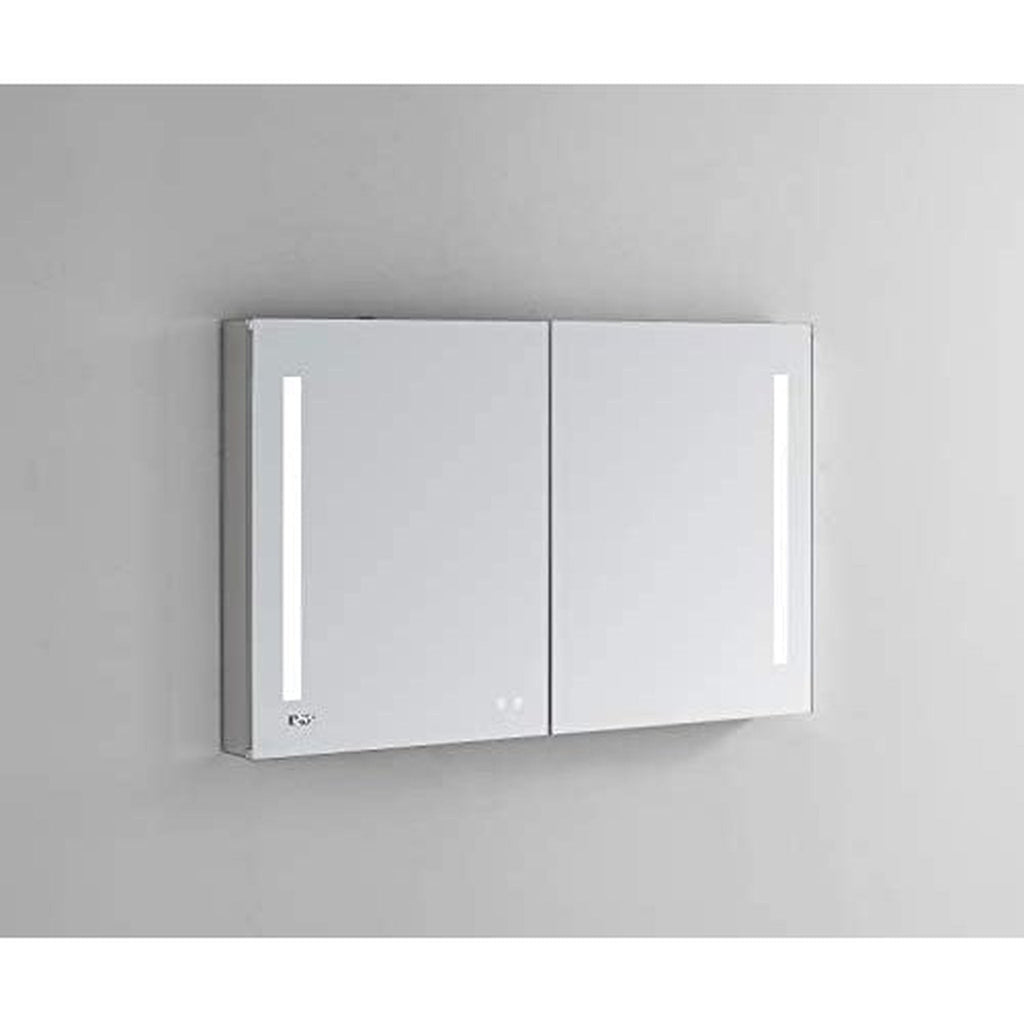 Aquadom Signature Royale Bi-View 48" x 30" Rectangular Medicine Cabinet With Lighting, Defogger, Integrated LED 3X Magnifying Mirror And Electrical Outlet with USB - SR-4830-N