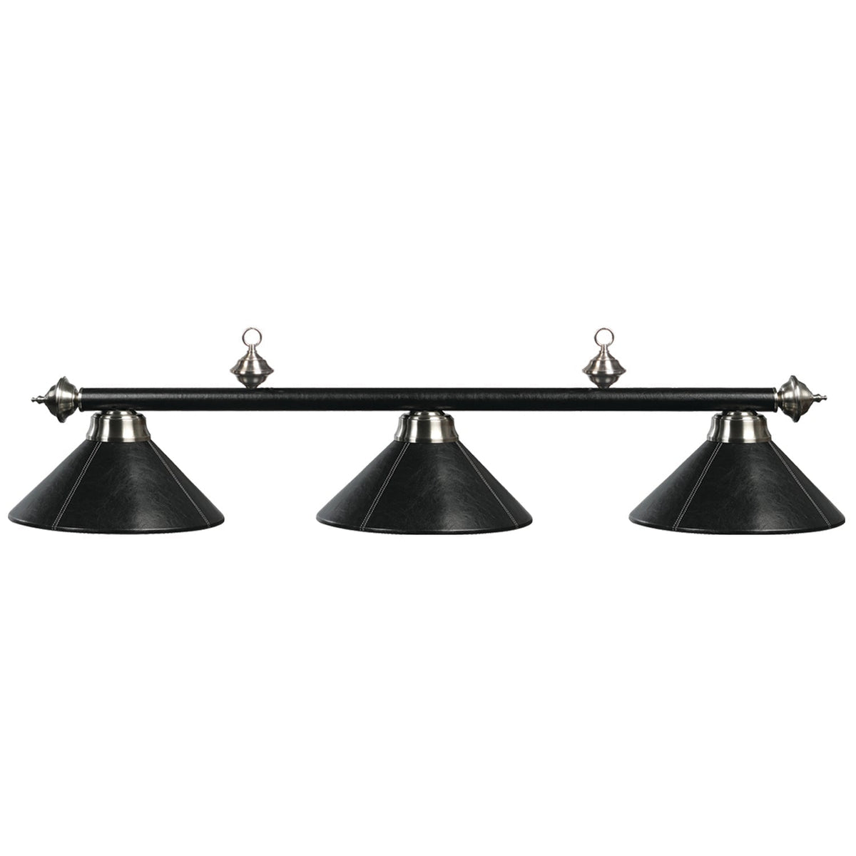 RAM Game Room 3Lt-54″ Billiard Light-Leather/Black B54-LTHR BLK