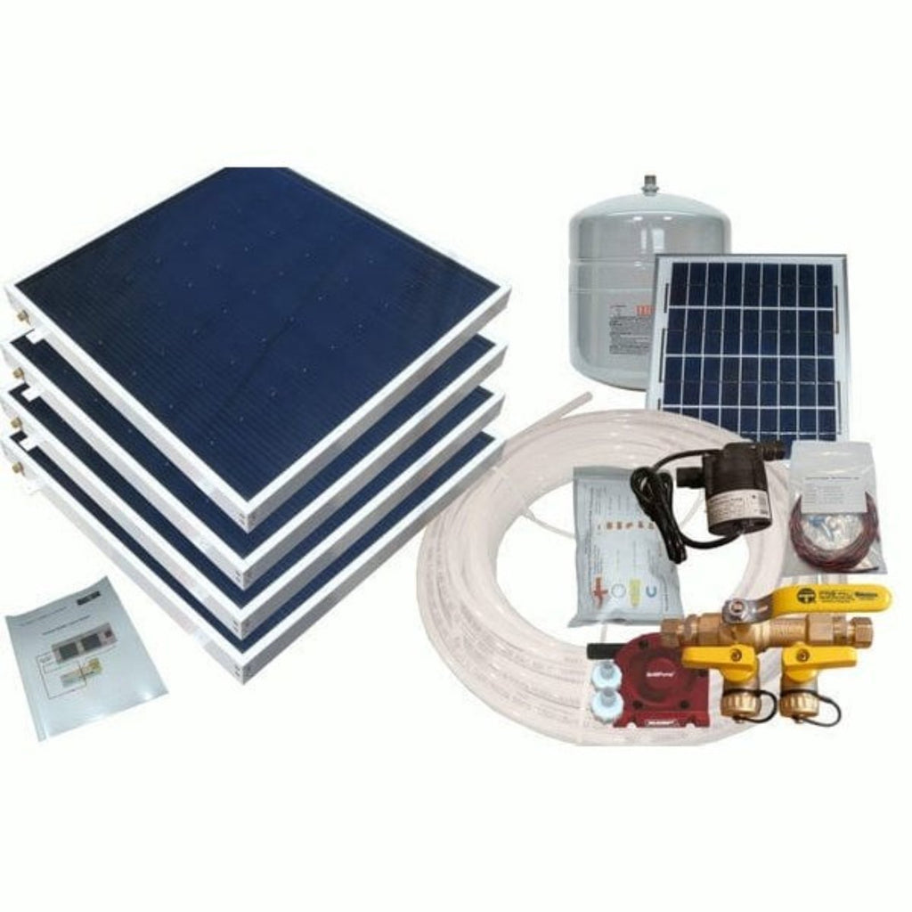 Heliatos Boat Freeze Protected Solar Water Heater Kit with Built-In Heat Exchanger