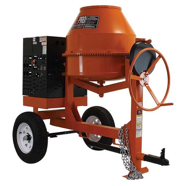 BravePro™ 7 Cubic Foot Steel Drum Concrete Mixer w/ Honda® GX270 Engine (BRPCM107H)