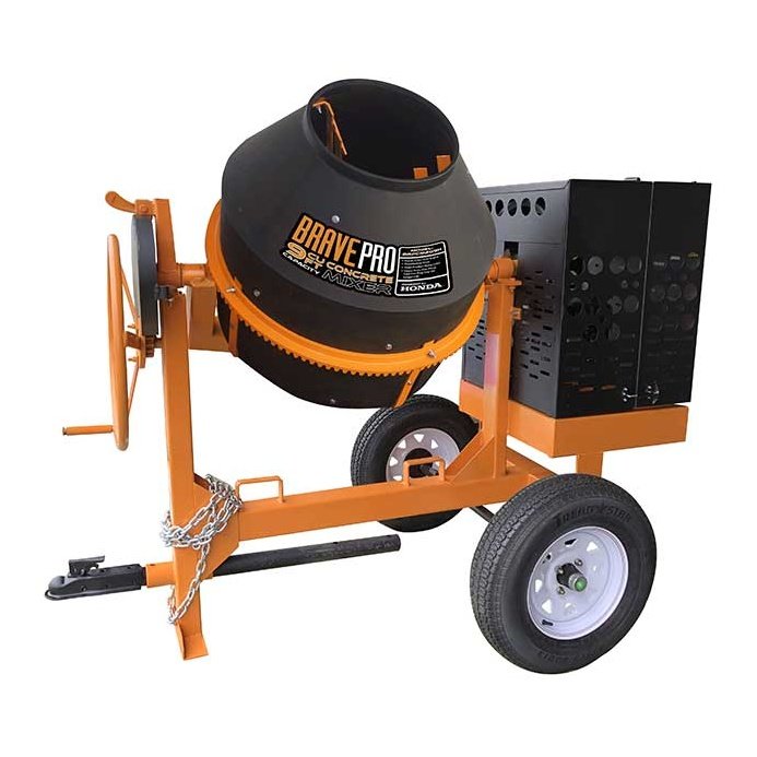 BravePro™ 9 Cubic Foot Poly Drum Concrete Mixer w/ Honda® GX270 Engine (BRPCM209H)