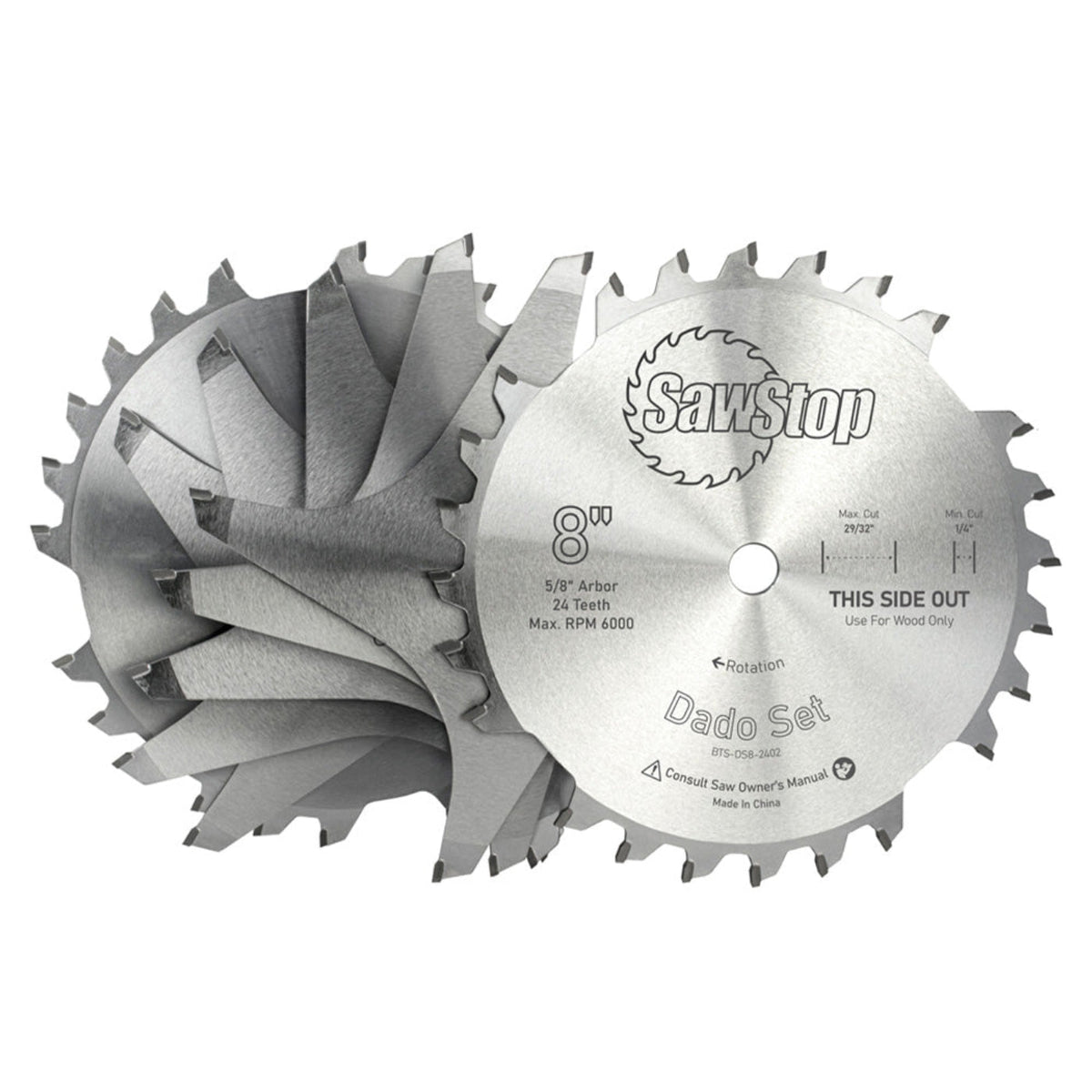 SawStop 8" Dado Set Kit - BTS-DS8-2402