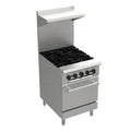 BakeMax24" Restaurant Series Commercial Gas Range 4 burners with Standard Oven, 150,000 BTU - BAS24O