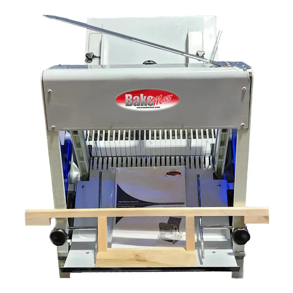 BakeMax 30" Gravity Feed Bread Slicer, Countertop 15" Max Loaf Length - BMGF001-1
