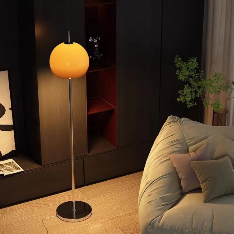 Bauhaus Retro Orange Mushroom Floor Lamp