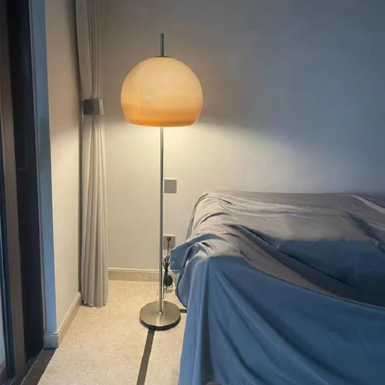Bauhaus Retro Orange Mushroom Floor Lamp