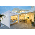 Bon Pergola Manual Wind Resistant Side Shade/Screen - Only for Villa Pergola (Add-on Only) - BP-MWRS-WH