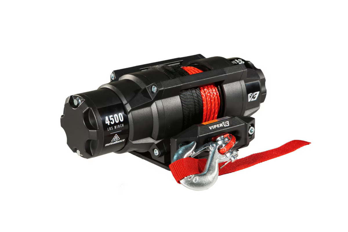 MotoAlliance Viper UTV Winch V3 Standard Spool 4500lbs New - V34500_BL