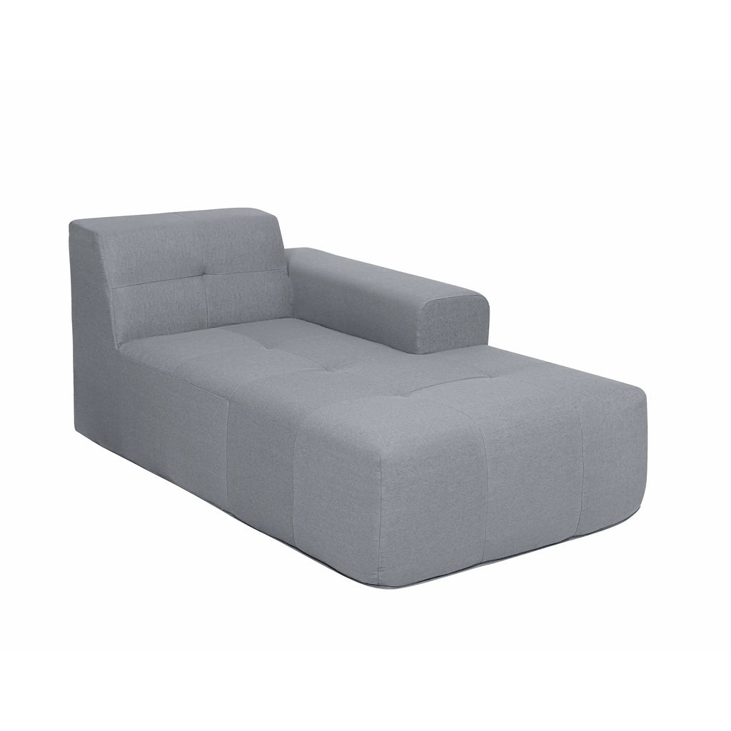Deko Living 3 Piece Gray Compressed Foam Sectional Sofa Lounger and Table Set  - CIF50018
