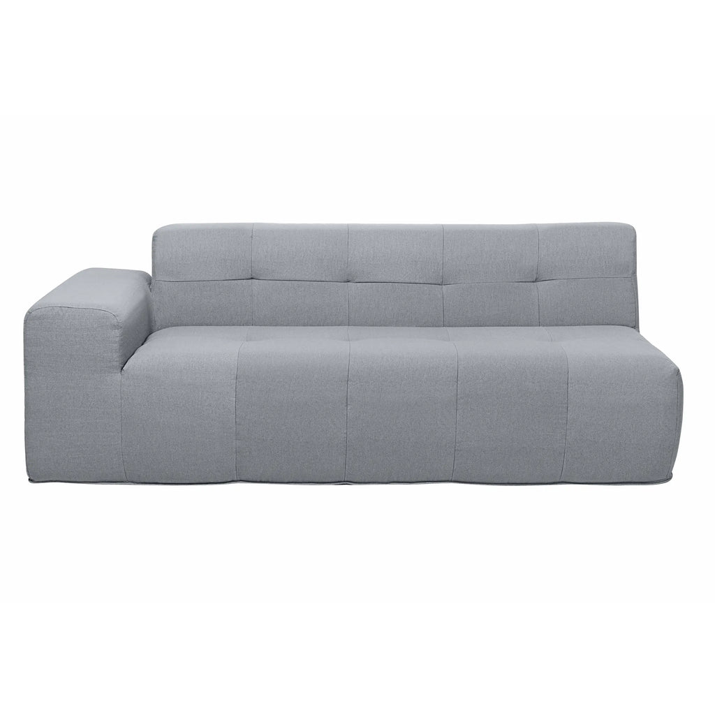 Deko Living 3 Piece Gray Compressed Foam Sectional Sofa Lounger and Table Set  - CIF50018