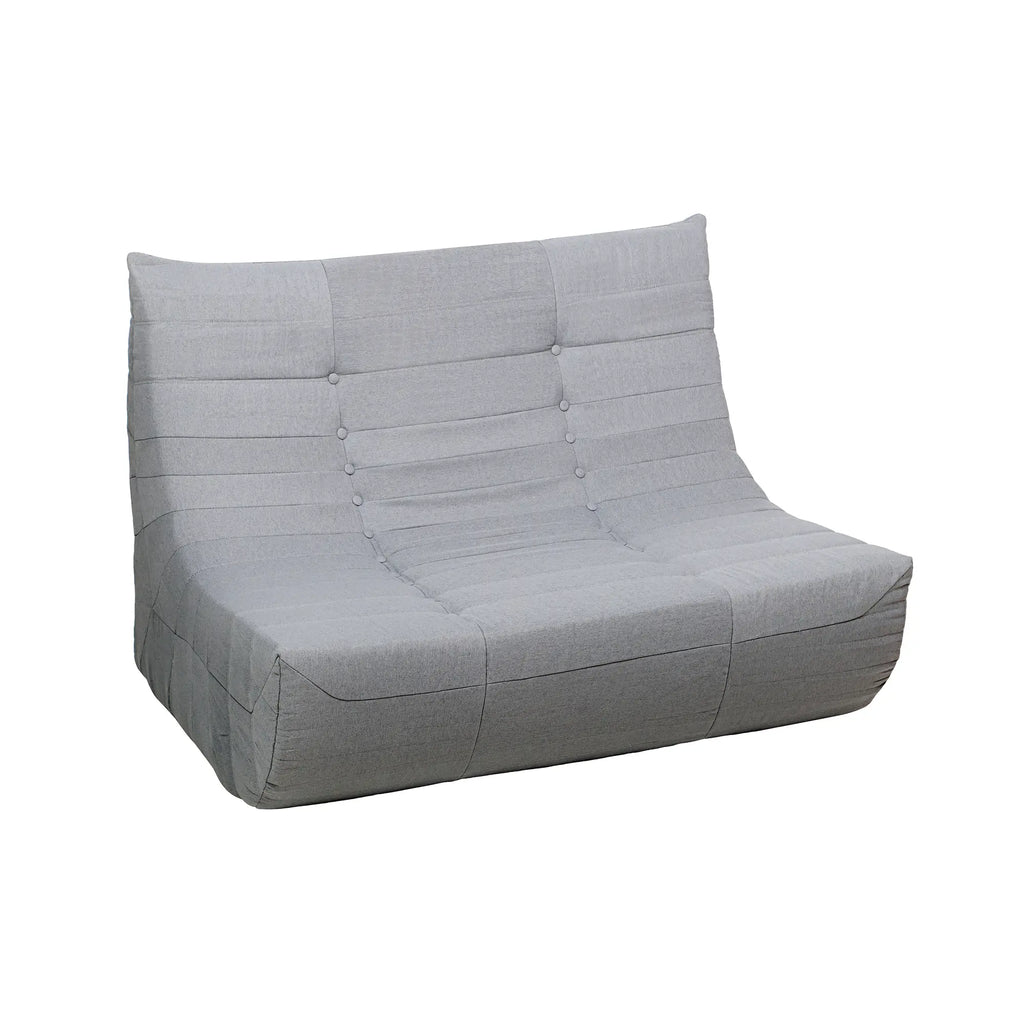 Deko Living 5 Piece Gray Compressed Foam Loveseat Sofa Chairs and Table Set  - CIF50019