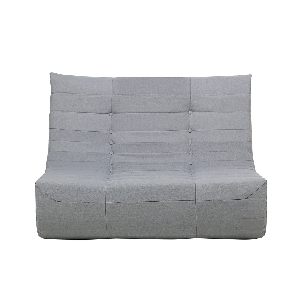 Deko Living 5 Piece Gray Compressed Foam Loveseat Sofa Chairs and Table Set  - CIF50019