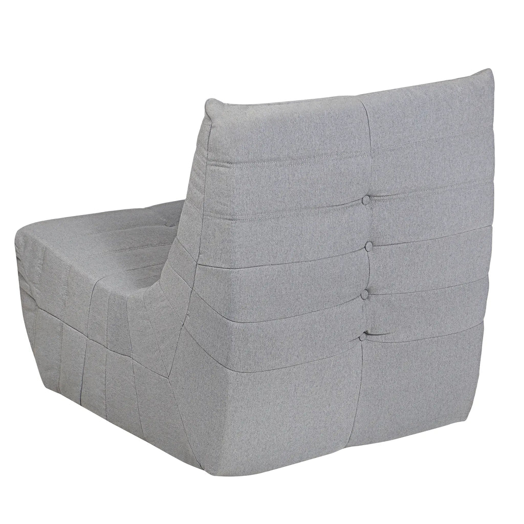 Deko Living 5 Piece Gray Compressed Foam Loveseat Sofa Chairs and Table Set  - CIF50019
