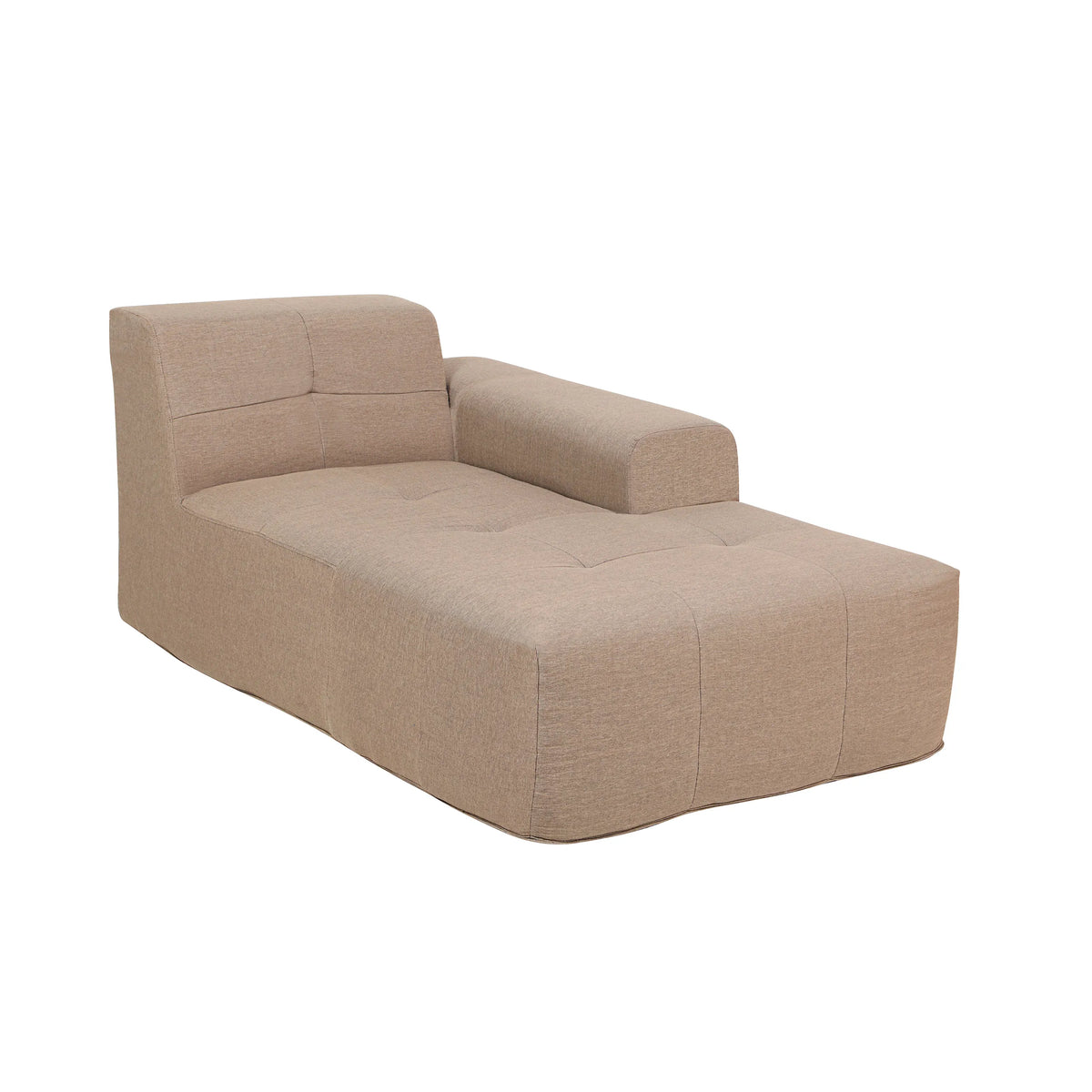 Deko Living 3 Piece Brown Compressed Foam Sectional Sofa Lounger and Table Set  - CIF50118