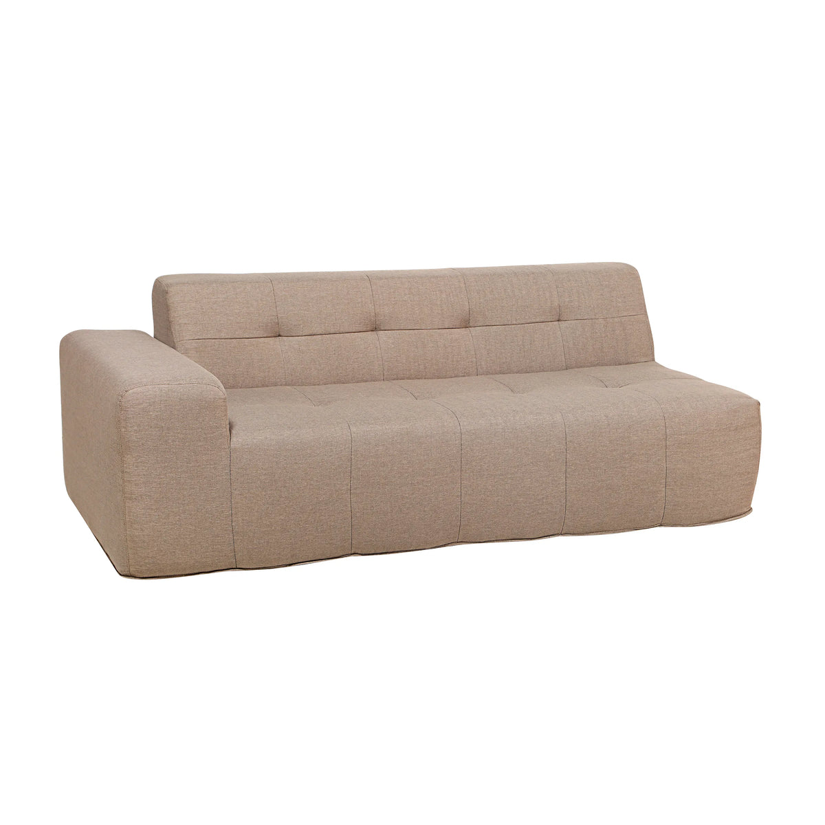 Deko Living 3 Piece Brown Compressed Foam Sectional Sofa Lounger and Table Set  - CIF50118