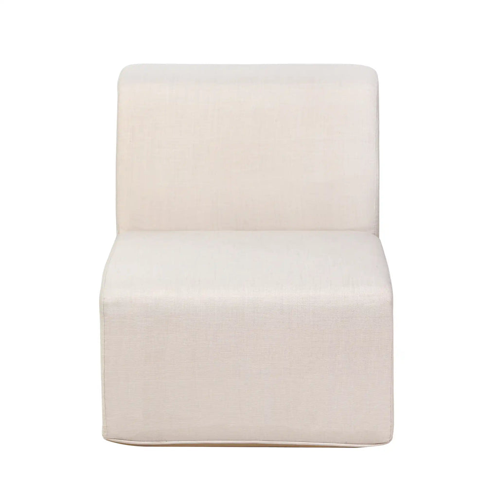 Deko Living 4 Piece Seating Beige Compressed Foam Sectional Sofa and Ottoman Set  - CIF50217