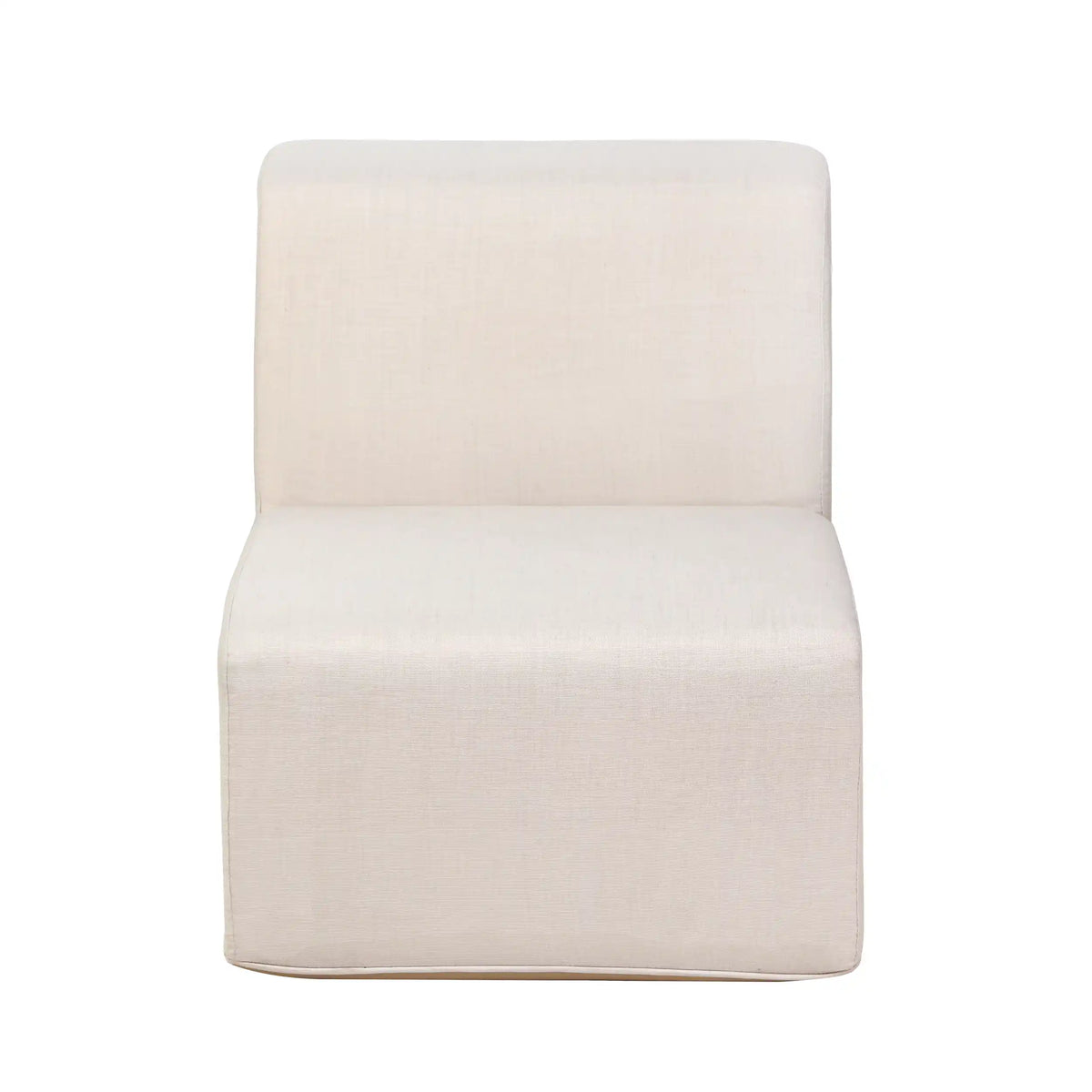 Deko Living 4 Piece Seating Beige Compressed Foam Sectional Sofa and Ottoman Set  - CIF50217