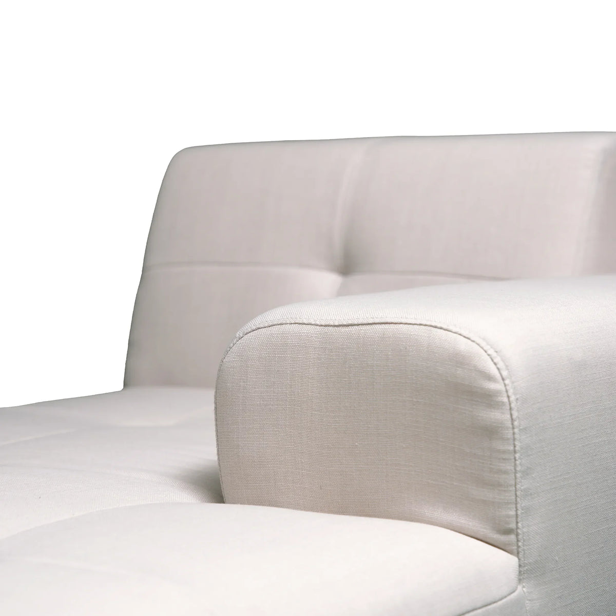 Deko Living 3 Piece Beige Compressed Foam Sectional Sofa Lounger and Table Set  - CIF50218