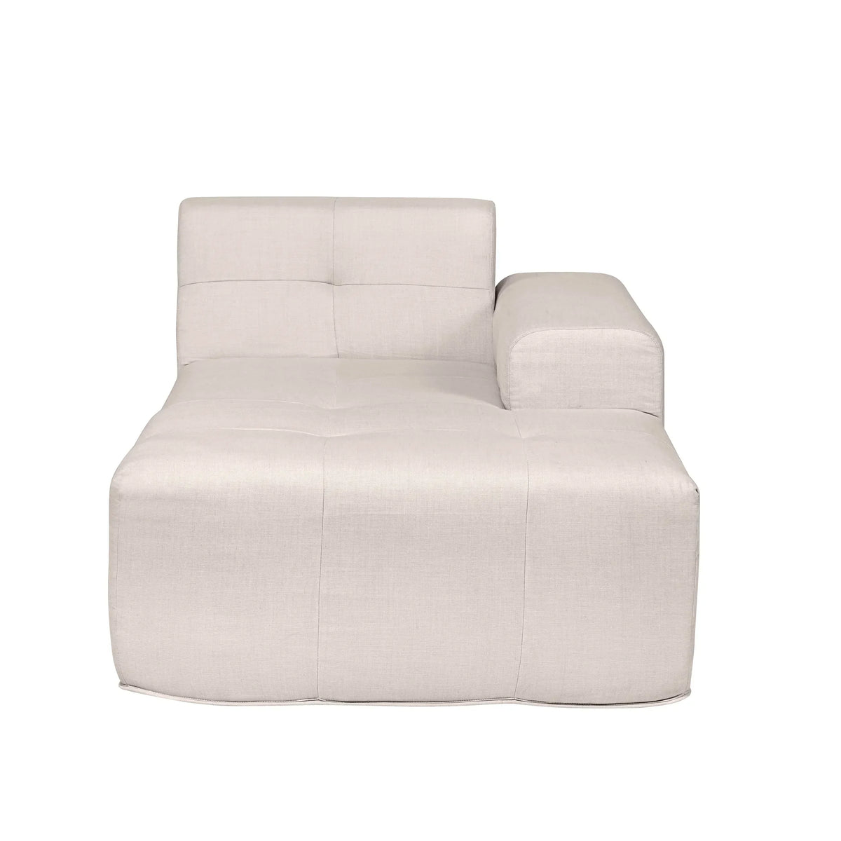 Deko Living 3 Piece Beige Compressed Foam Sectional Sofa Lounger and Table Set  - CIF50218