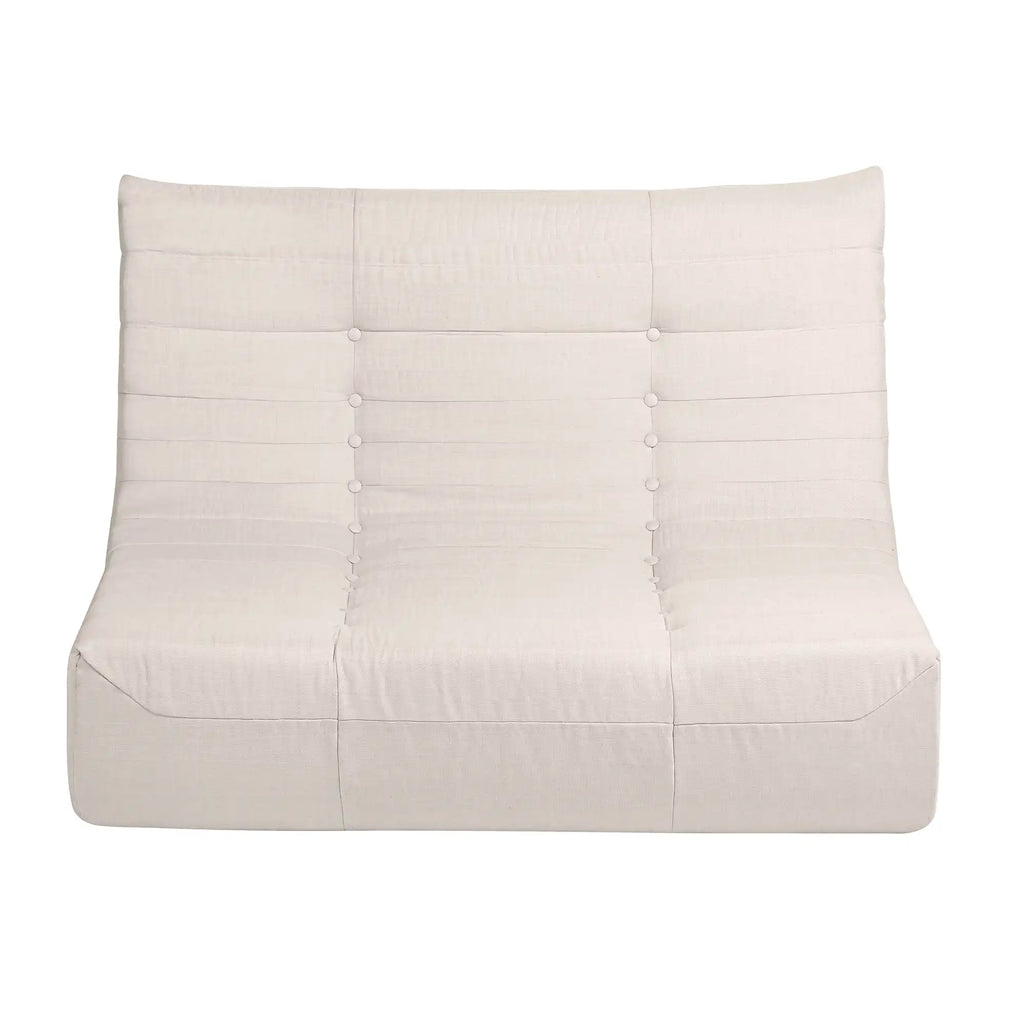 Deko Living 5 Piece Beige Compressed Foam Loveseat Sofa Chairs and Table Set  - CIF50219