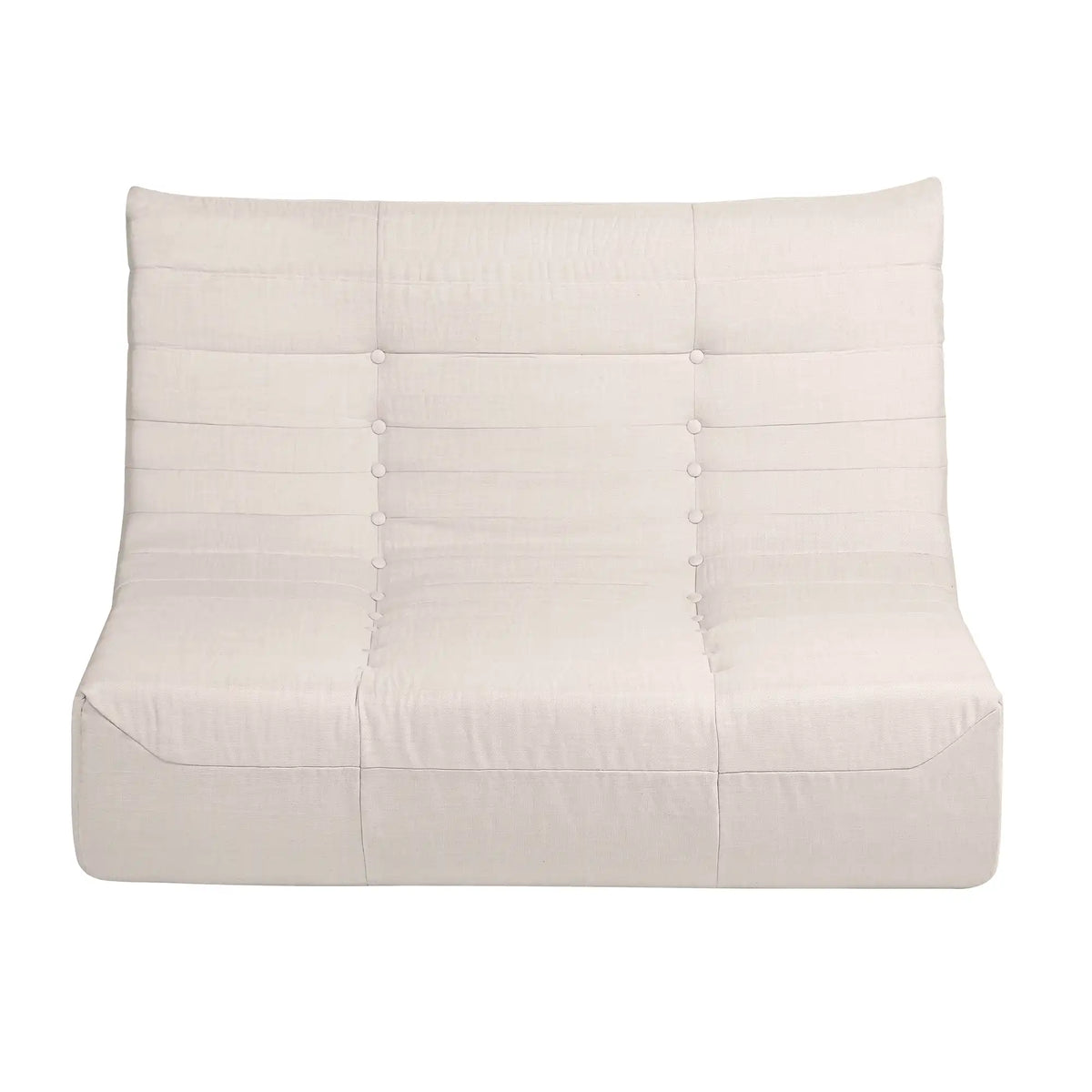 Deko Living 5 Piece Beige Compressed Foam Loveseat Sofa Chairs and Table Set  - CIF50219