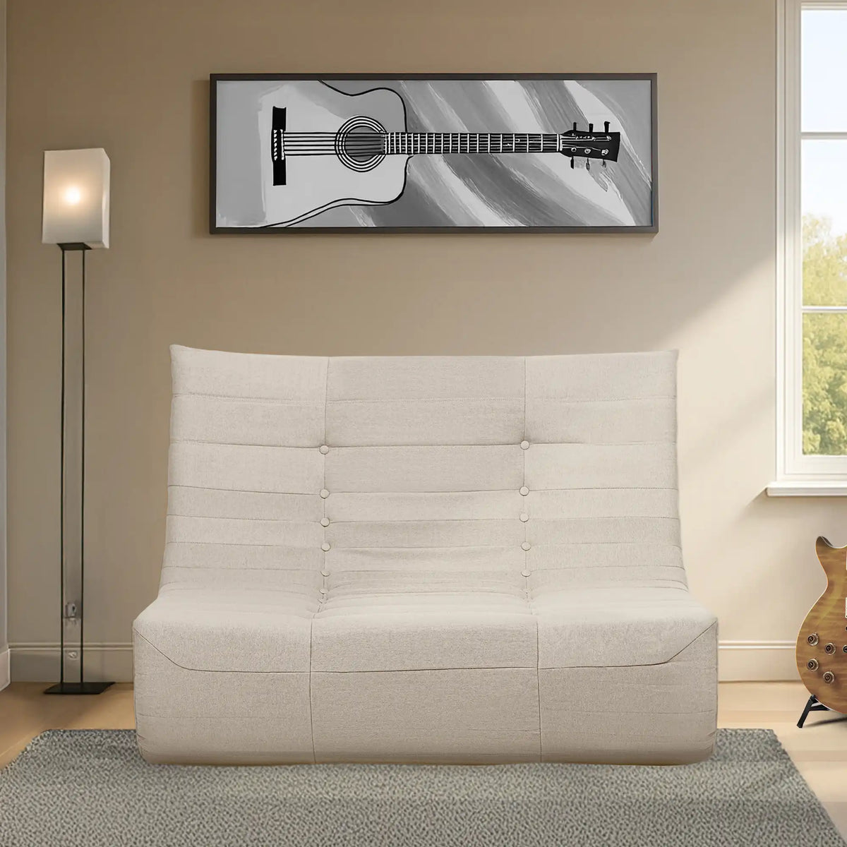 Deko Living Beige Compressed Foam Sofa  - CIF50219SOF